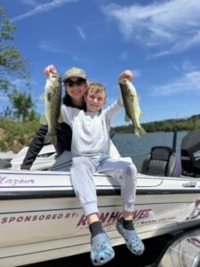 Boerne Bass Club youth angler presenting bass catch, Boerne Texas youth bass fishing