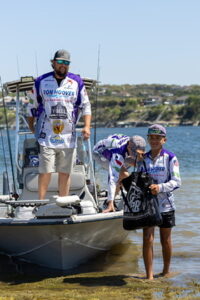 Boerne Bass Club angler at official weigh-in, Boerne Texas youth bass fishing